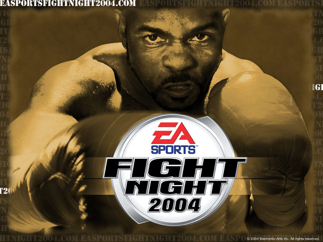 Fight Night 2004 title screen for Xbox
